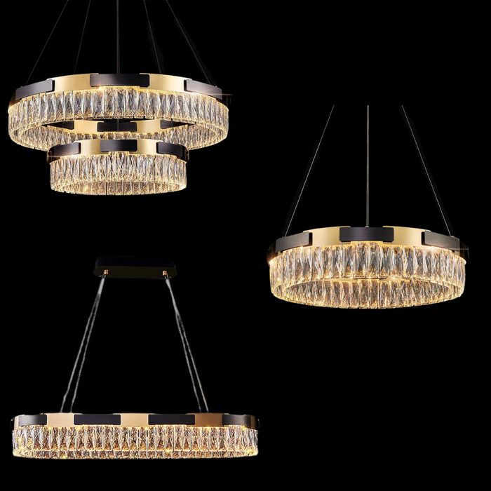 Lampadario di cristallo rotondo/ovale di lusso moderno consigliato dal nuovo designer per soggiorno/sala da pranzo
