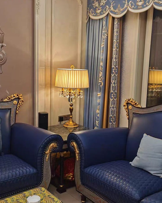 Lampada da tavolo/terra romantica francese di lusso in ottone