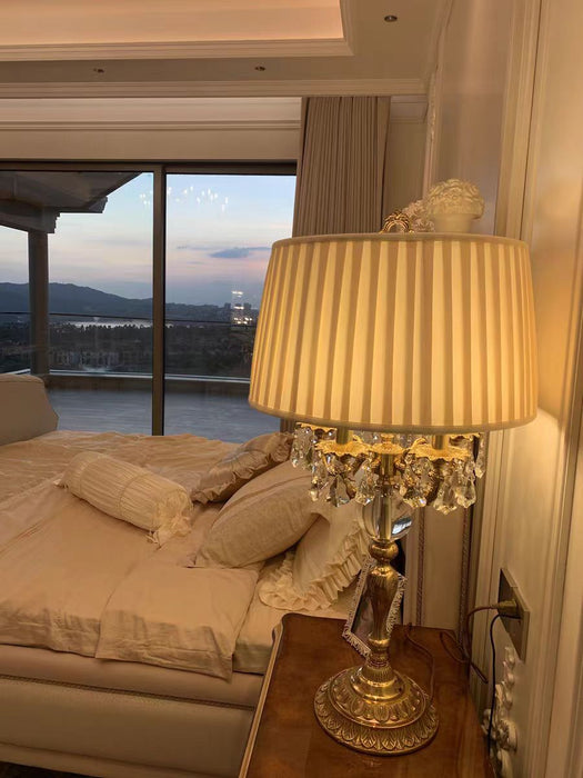 Luxury French Romantic Table Lamp/Floor Lamp in Brass