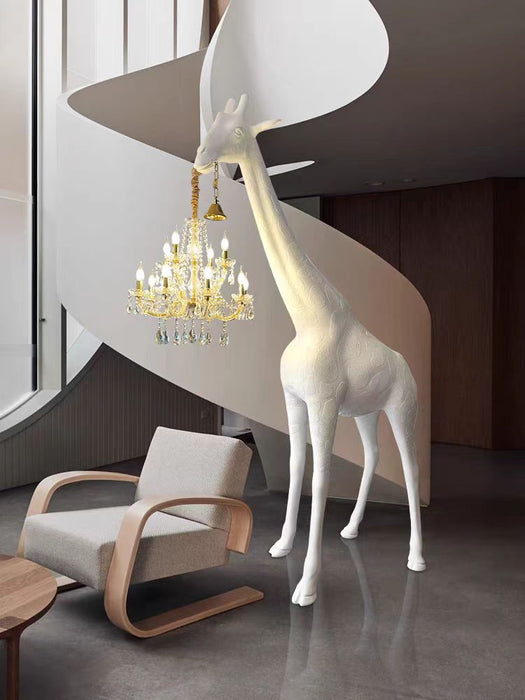 Creative Designer Animal Sculpture Giraffe Floor Lamp
