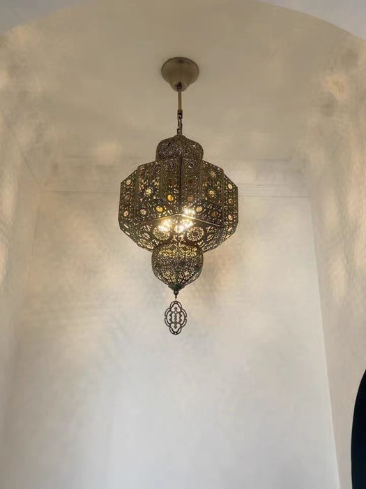 Retro Decorative Design Iron Pendant Light Fixture Chandelier for Dining Room/Living Room/Bedroom/Restaurant/Cafe