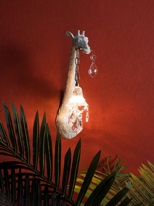 Lámpara de pie de jirafa con escultura animal de diseño creativo