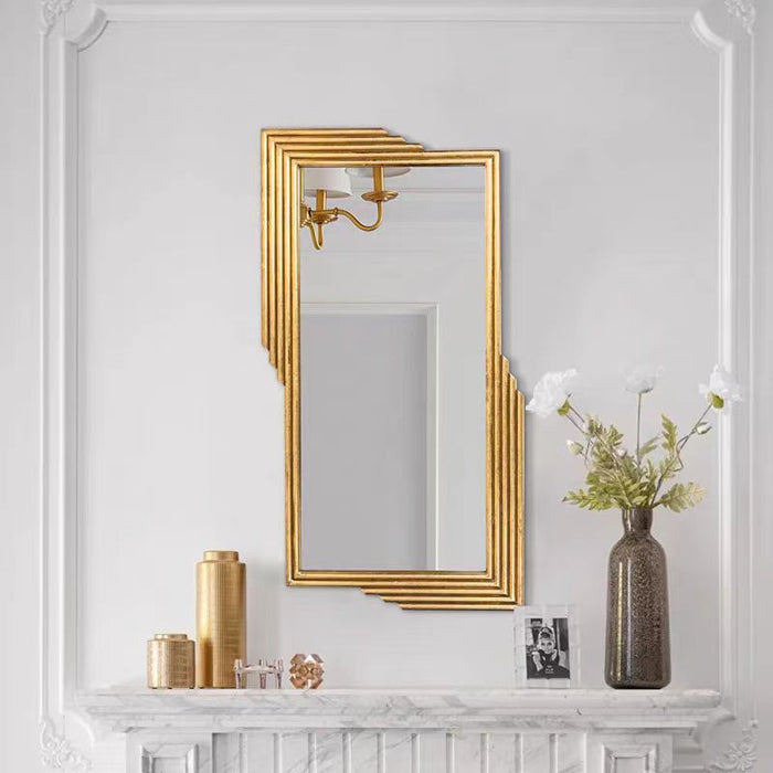 Rectangle/Round Mirrors in Gold Finish for Wall Decor