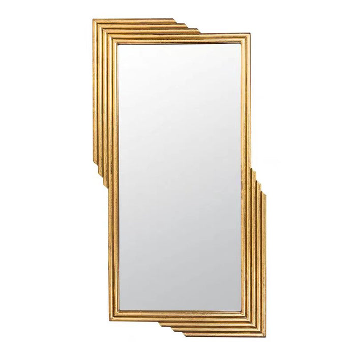 Espejos rectangulares/redondos con acabado dorado para decoración de paredes