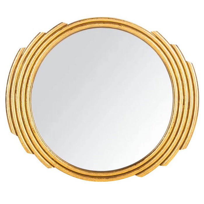 Espejos rectangulares/redondos con acabado dorado para decoración de paredes