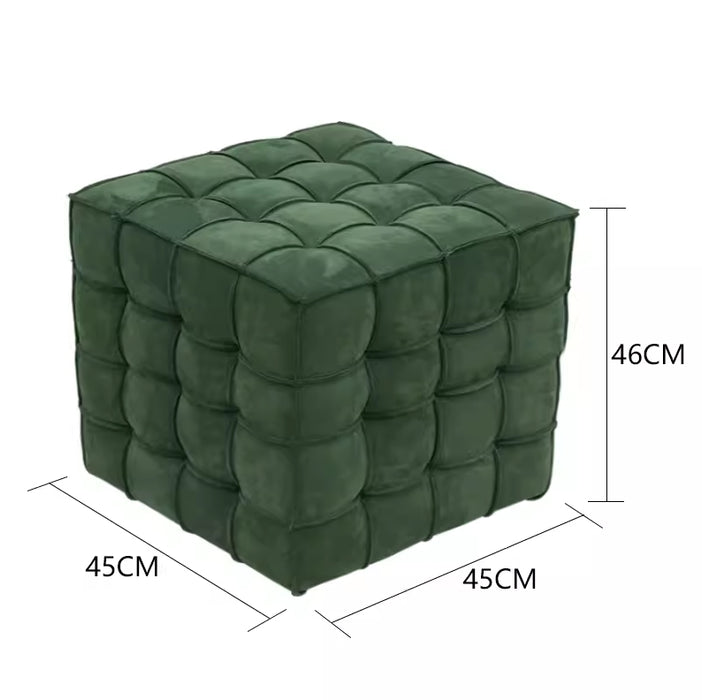 Nubuck Cube Stool for Living Room/Cloakroom