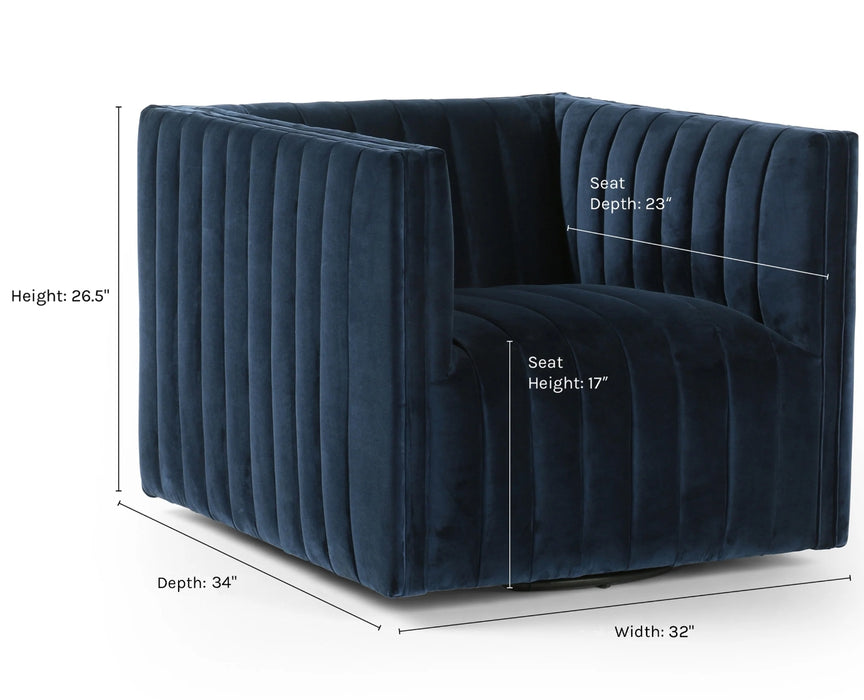 Poltrona da divano in tessuto monoposto in legno blu navy per soggiorno/sala riunioni 
