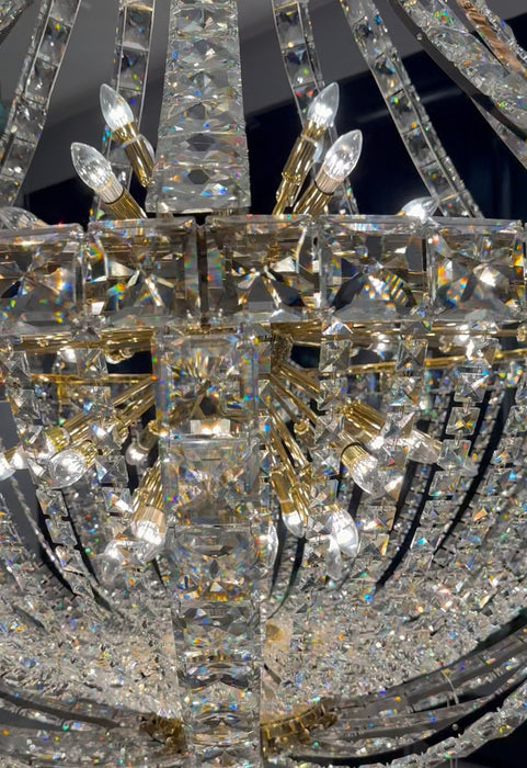 Nuovo lampadario di cristallo extra large, lussuoso ed elegante, per soggiorno/scala/foyer/villa/sala duplex