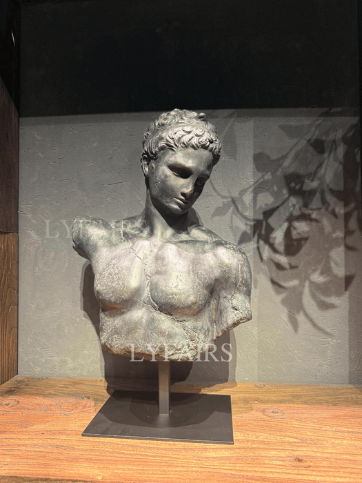 Weathered Classical Male Torso Bust Sculpture