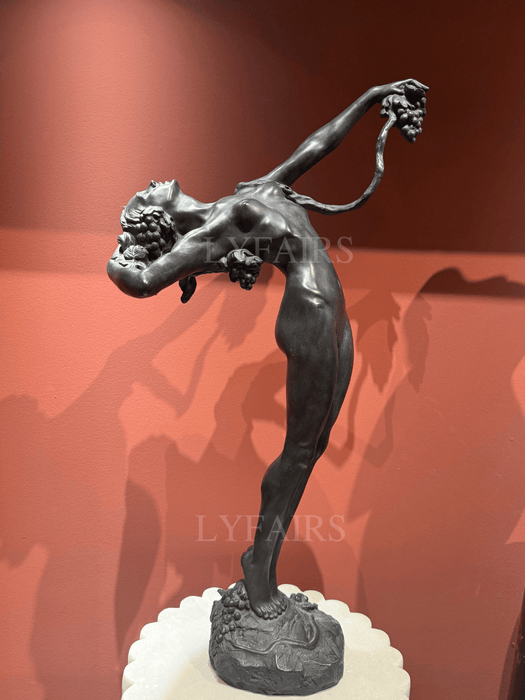 Art Nouveau Bacchante Grape Nymph Sculpture