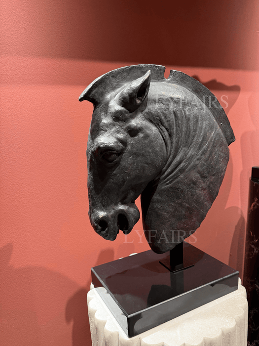 Greco-Roman Style Horse Head Fragment Statue