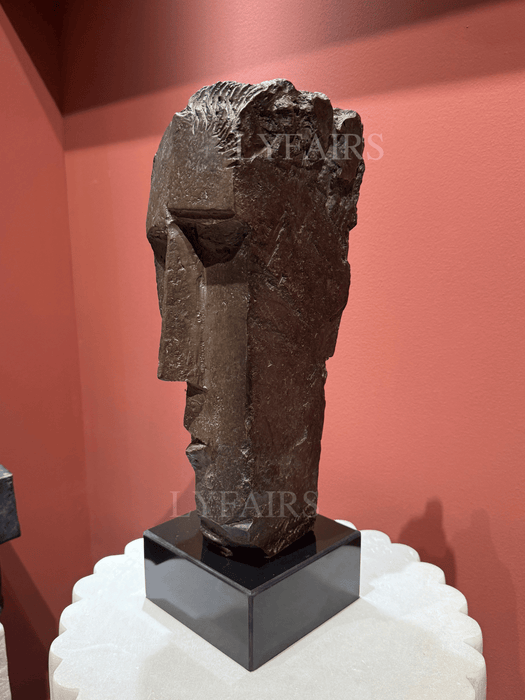 Primitive Fragmented Abstract Face Sculpture