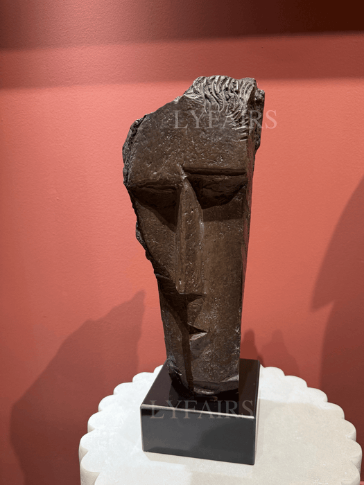 Primitive Fragmented Abstract Face Sculpture