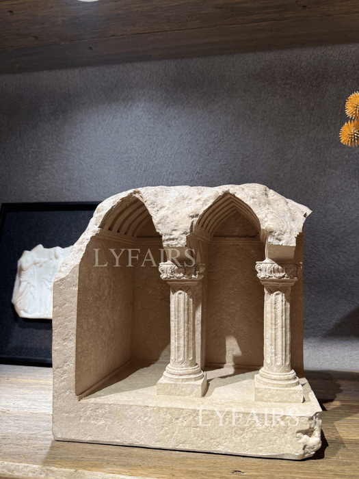 Gothic Double Arch Architectural Fragment Sculpture