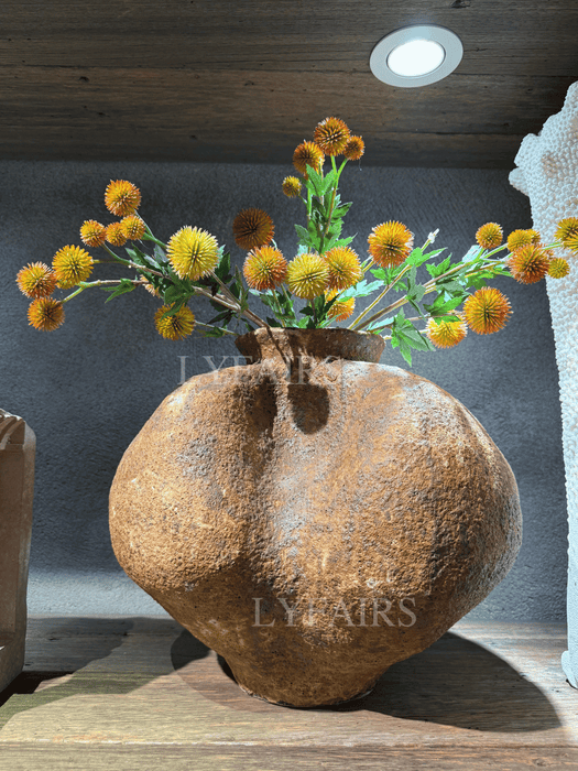Rust Patina Dimpled Sculptural Vessel