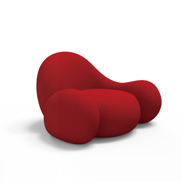 Modern Whimsical Soft Bulbous Round Upholstered Lounge Chair