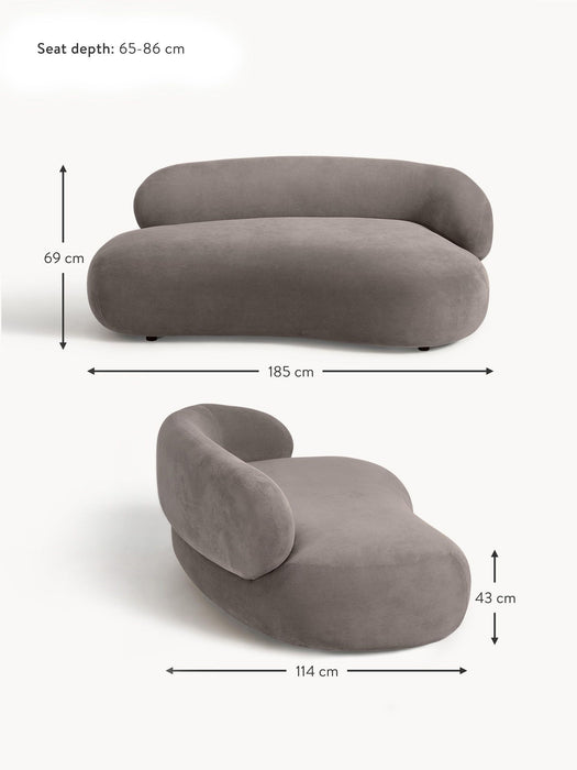 Minimalist Fabric Hot Dog Sofa for Living Room/Bedroom