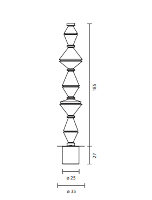Designer Model Modern Art Tower of Volumes Floor Lamp for Living Room/Bedroom/Hotel Lobby