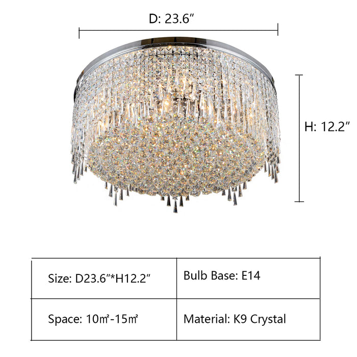 Minimalist Marvel: Embrace the Chic Simplicity of this Strikingly Modern Crystal Chandelier, a Perfect Blend of Style and Function