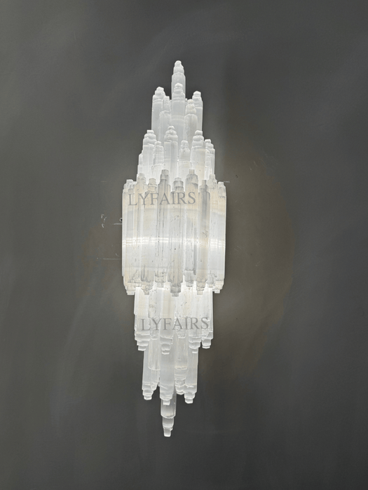 Modern Vertical Stalactite Moroccan Selenite Wall Sconce