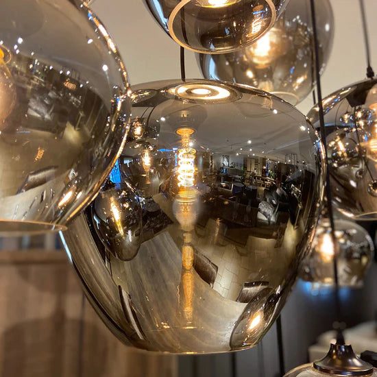 Lampada moderna in vetro, modelli di design per caffè/sala da pranzo, bar/tavolo, lampadario scandinavo in stile B