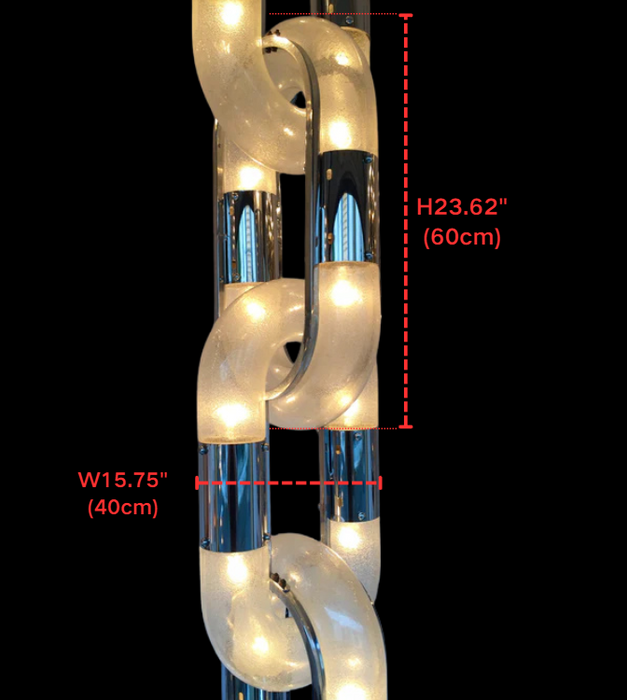 Modern Art Design Glass Chain Chandelier