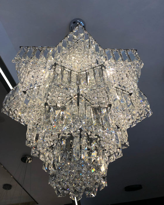 Lámpara de techo de cristal con forma de estrella de moda para sala de estar/dormitorio pequeña