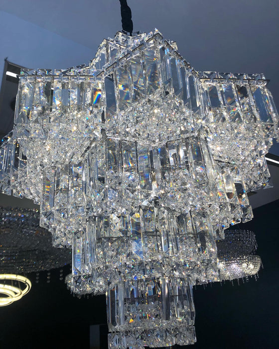 Lampadario in cristallo a forma di stella alla moda, lampada da soffitto per piccolo soggiorno/camera da letto