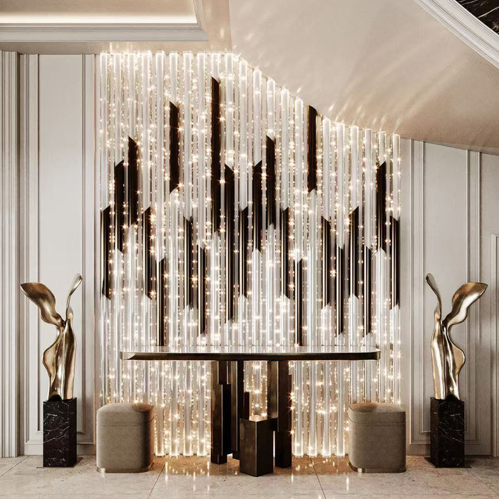 Modern Luxury Hollow Glass Partition