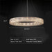 D 31.5"*H 5" Stunning Oversized Modern Ring Pendant Light/Round Crystal Chandelier for Living/Dining Room/Bedroom