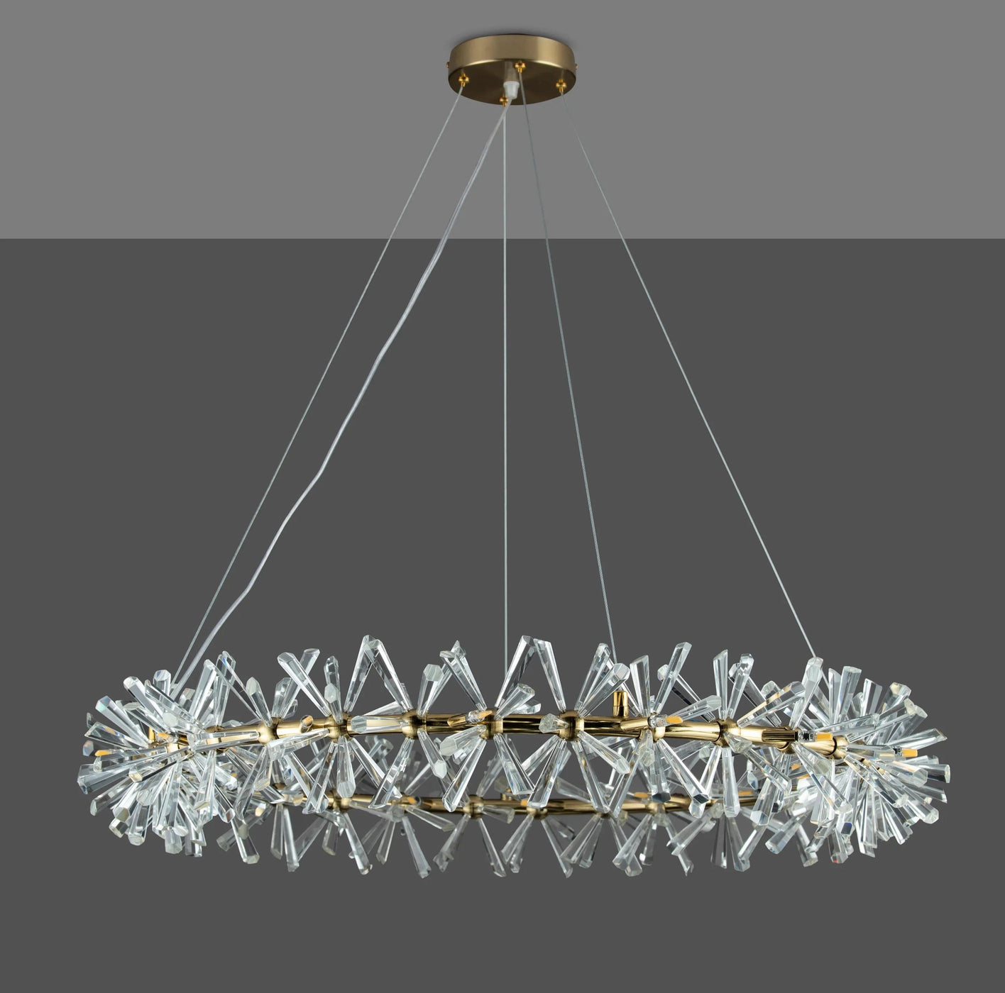 Contemporary Modern Frozen Ice Crystal Chandelier Light For Living Room ...