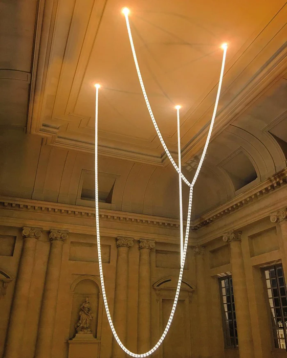 Vintage Chain-Style Long Pendant Light Fixture for High Ceilings