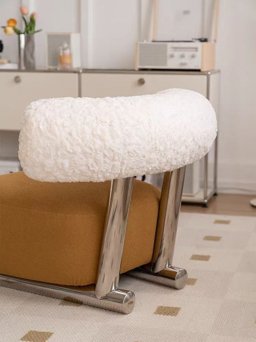 Precioso sillón de trineo de pelusa para dormitorio/sala de estar