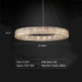 D 39.4"*H 5" Stunning Oversized Modern Ring Pendant Light/Round Crystal Chandelier for Living/Dining Room/Bedroom