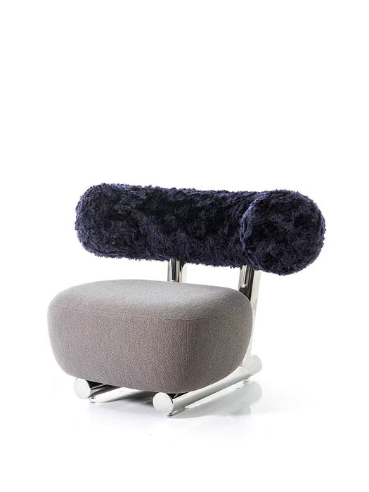 Precioso sillón de trineo de pelusa para dormitorio/sala de estar