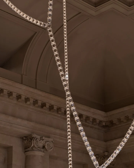 Vintage Chain-Style Long Pendant Light Fixture for High Ceilings