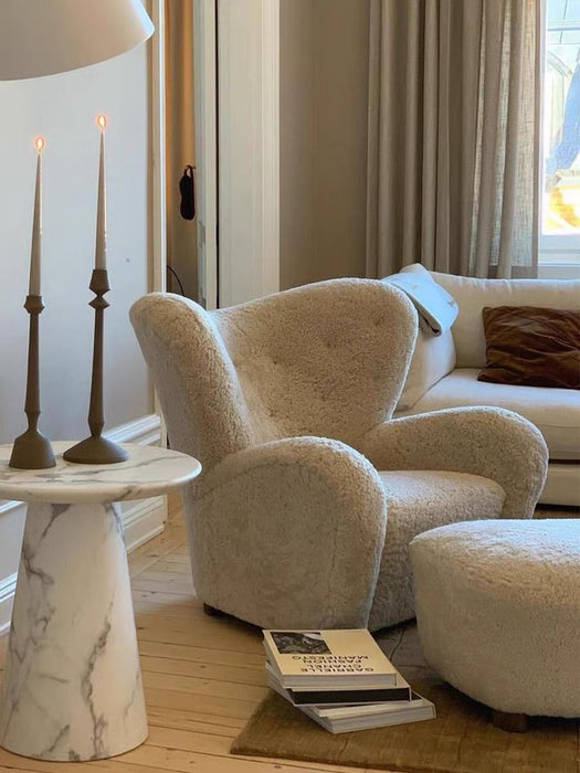 French Medium Antique Cream Style Upholstered Chair