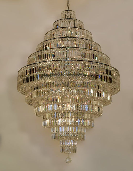 Chrome/ Silver/ Gold Extra Large Chandelier For Foyer Living Room Staircase Crystal Ceiling Lighting Fixture
