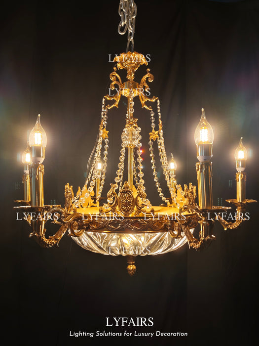 Lampadario a candela con pendente in cristallo di lusso in stile europeo per soggiorno/foyer/ingressi/corridoio