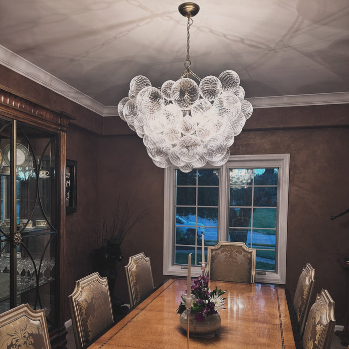 Modern Balloon Glass Chandelier for Low-ceiling