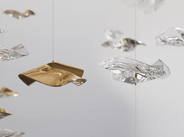 Modern Floating Starfish Glass Chandelier for High Ceiling/Hotel/Restaurant