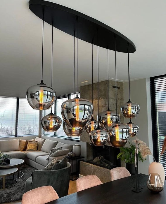 Lampada moderna in vetro, modelli di design per caffè/sala da pranzo, bar/tavolo, lampadario scandinavo in stile B