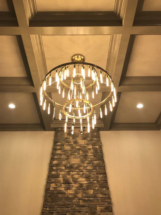Retro-Inspired Metal Pendant Light Chandelier for Living Room/Bedroom/Staircase/Villa