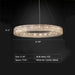 D 59"*H 5" Stunning Oversized Modern Ring Pendant Light/Round Crystal Chandelier for Living/Dining Room/Bedroom