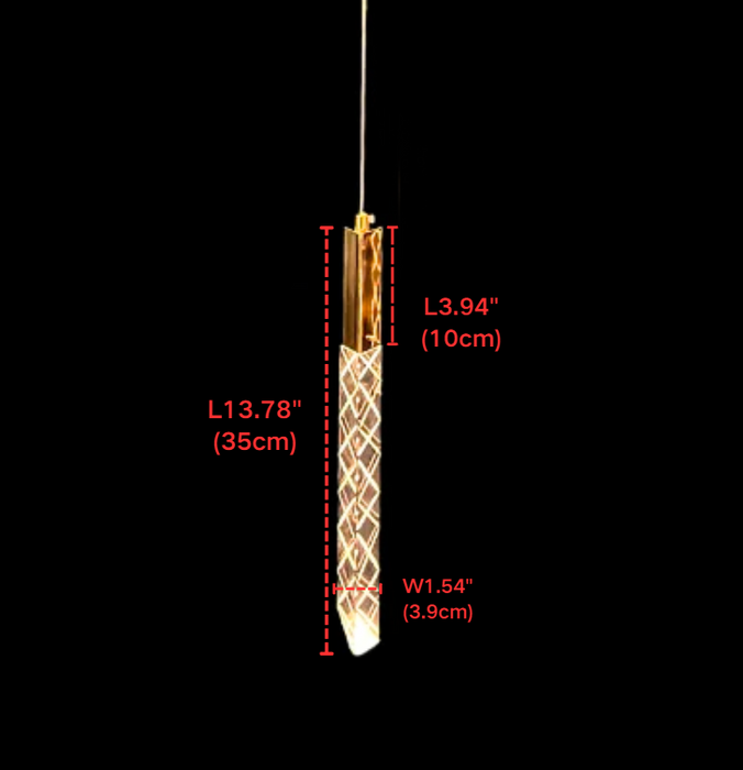 Extra Large Modern K9 Crystal Rod Pendant Long Chandelier for Staircase/Living Room/Foyer