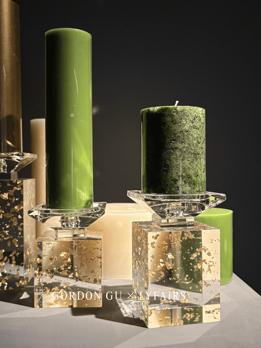 LYFAIRS x GORDON GU Glacier Crystal Cube Candlestick Collection