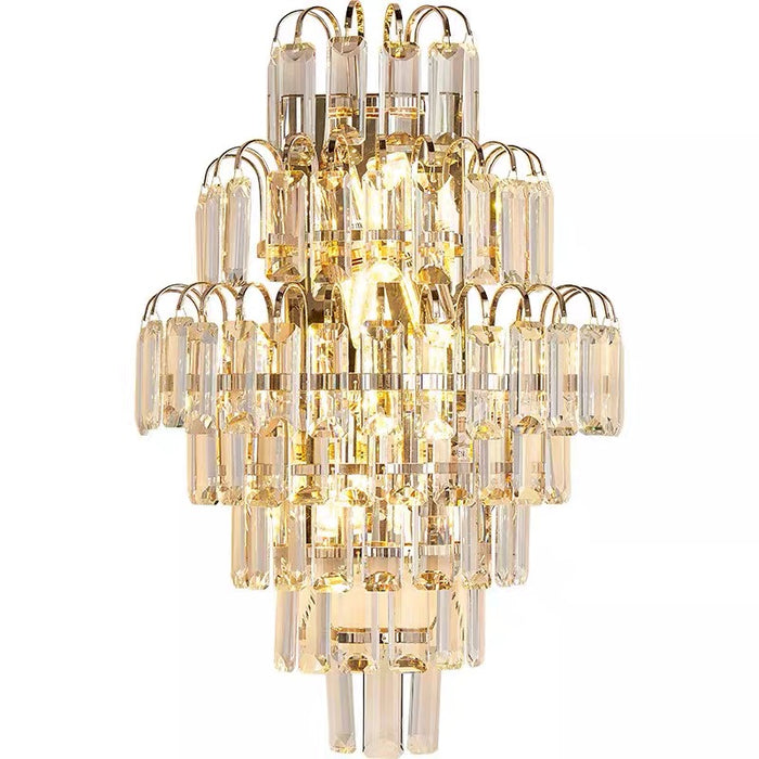 Modern Luxury Tiered Crystal Wall Sconce