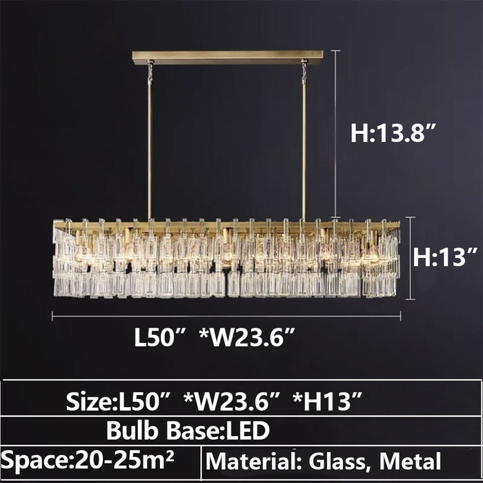 Lámpara de techo de cristal redonda/rectangular multicapa extragrande para sala de estar/comedor