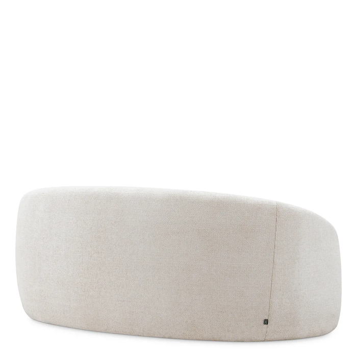 Modern Organic Curved Crescent Bouclé Sofa