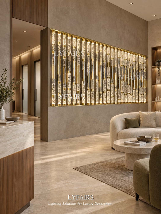 Modern Luxury Crystal Cylinder Partition